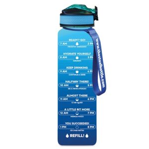 The Steel Bottle - Borraccia Motivazionale - 1L - 3 MWB Blue&Aquamarine
