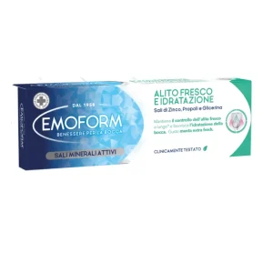 Emoform Sali Minerali Attivi Alito Fresco e Idratazione Dentifricio 75 ml